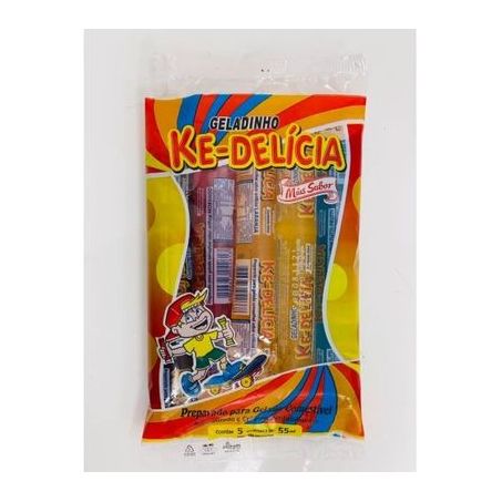 Geladinho Ke-Delicia Sortido Com 5 Unidades