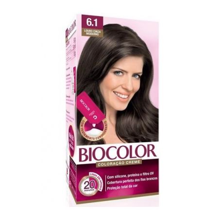 COLORACAO KIT BIOCOLOR 6.1 LOURO CINZA