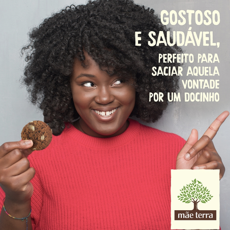Mini Cookies Mãe Terra Integrais Cacau  Castanhas 120 g 360-6