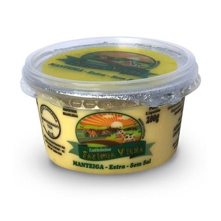 Manteiga extra sem sal fazenda velha 200g