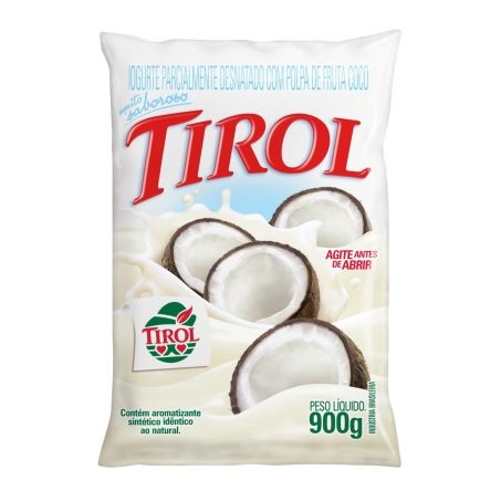 Iogurte desnatado tirol 900ml coco