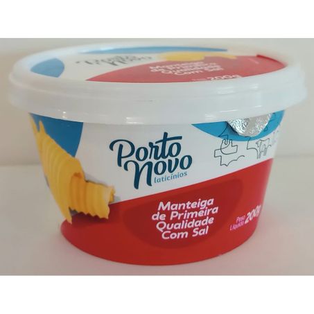 Manteiga porto novo com sal pote 200g