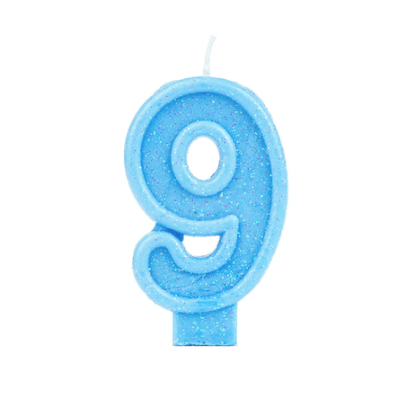 QUTIL VELA ANIVERSÁRIO BIG NÚMERO 9 AZUL