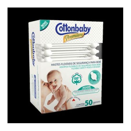 HASTES FLEXIVEIS COTTONBABY DE SEGURANCA C/50     
