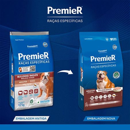 Ração Premier Raças Específicas Bulldog Inglês para Cães Adultos 12Kg 360-1