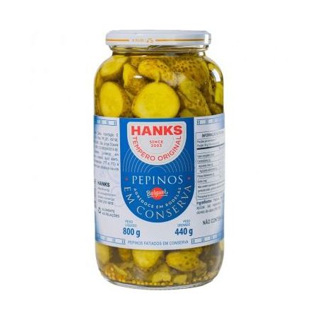 Pepinos rodelas agridoce hanks 440g
