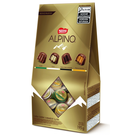 Bombom alpino 195g bag natal sortidos