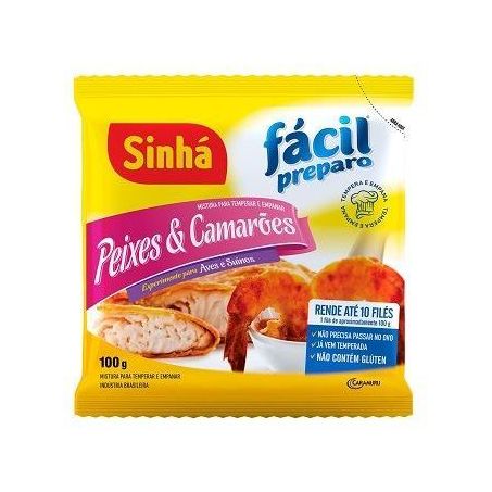 MISTURA SINHA FACIL PREPARO P/PEIXES/CAMARAO 100G