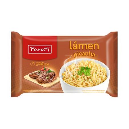 Macarrão Instantâneo Parati Sabor Picanha Embalagem 70G