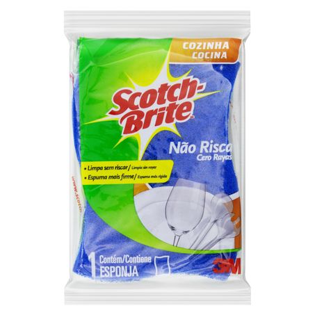 Esponja não risca cozinha azul scotch-brite