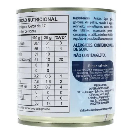Alimento À Base de Soja Soymilke Sabor Leite Condensado Sem Lactose Lata 330gr 360-16