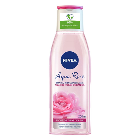 Tônico Hidrante Nivea Aqua Rose Todos Tipos Pele 200Ml