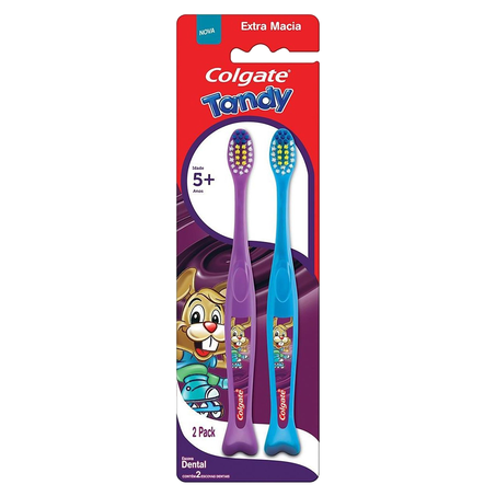 ESCOVA DENTAL INFANTIL EXTRAMACIA COLGATE TANDY COM 2 UNIDADES