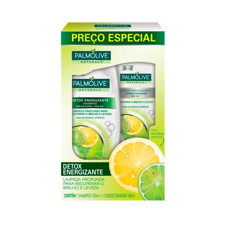 Kit Shampoo Palmolive Naturals Detox e Condicionador Palmolive Naturals Detox 350Ml