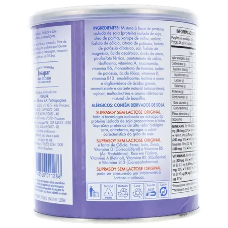 ALIMENTO SUPRA SOY SEM LACTOSE 300G 360-20