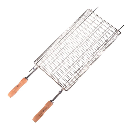 GRELHA DUPLA CROMADA AC GAÚCHO 83CMX34,5CM REF 11.