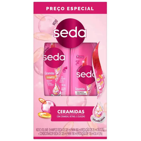 KIT SEDA CERAMIDAS SH300+COND190ML