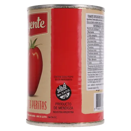 TOMATE PELADO IMPORTADO DA ARGENTINA VIGENTE LATA 230G 360-6