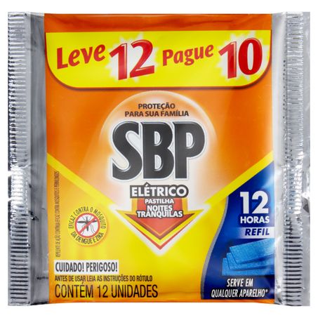 REPELENTE ELÉTRICO PASTILHA SBP NOITES TRANQUILAS