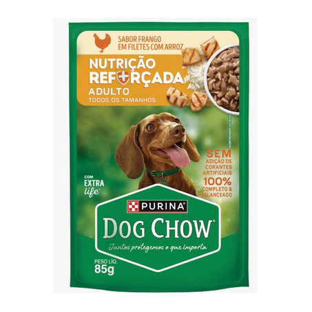 Ração Úmida para Cães Adultos Frango em Filetes com Arroz 85g