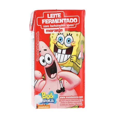 Leite ferm elege bob esponja morango 160g 360-17