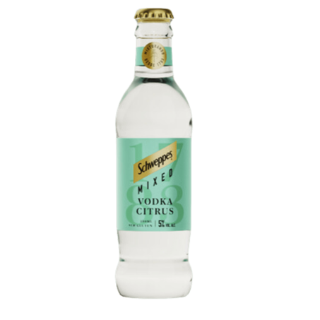 REFRI SCHWEPPES 250ML VODKA CITRUS VIDRO