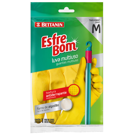 LUVA MULTIUSO LÁTEX ESFREBOM TAM M
