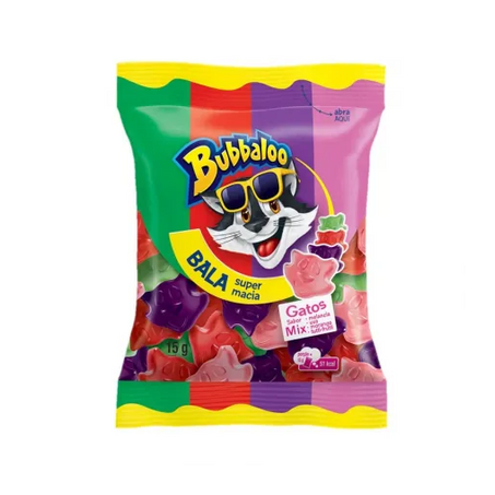 Bala de goma bubbaloo gatos mix