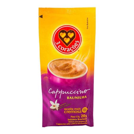 Cappuccino 3 corações baunilha 20g