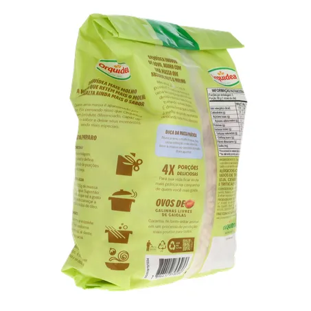 Macarrão de Sêmola Orquídea Parafuso Furadinho com Ovos Pacote 400gr 360-13