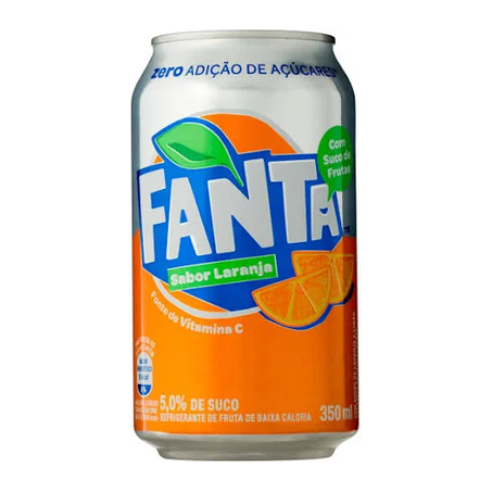 Refri Fanta Laranja Zero Lata 350ml 