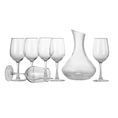 CONJUNTO DE DECANTER /TAÇA VINHO VIDRO 7 PEÇAS