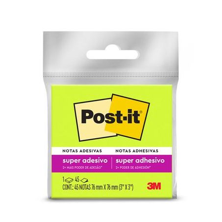 Bloco de Notas Adesivas Verde Post-itm X 76mm 45 Folhas 76M