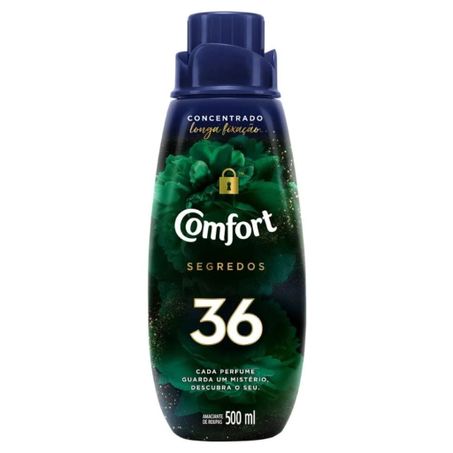 Amaciante de Roupas 36 Segredos Comfort Frasco 500ml