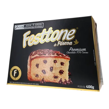 Panettone de Páscoa Festtone Chocolate 70 Cacau 400G 360-20