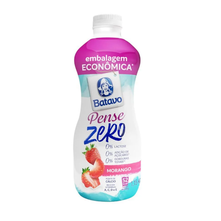 Iogurte batavo 1150g pense zero morango