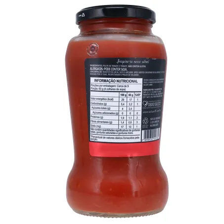 Molho de tomate passata salsaretti gourmet rústica vidro 500g 360-16