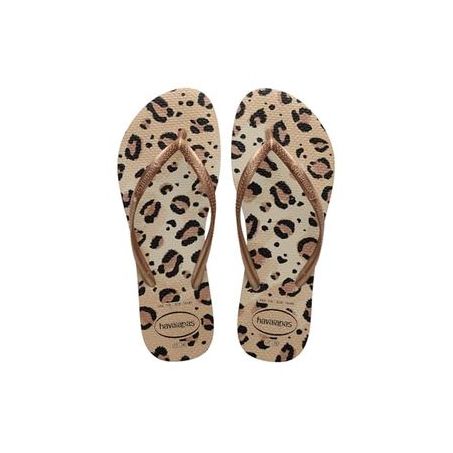 CHINELO HAVAIANAS SLIM SANIMAL B.PALHA/C.DAR 35/36