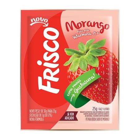 Refresco em pó morango frisco 18g
