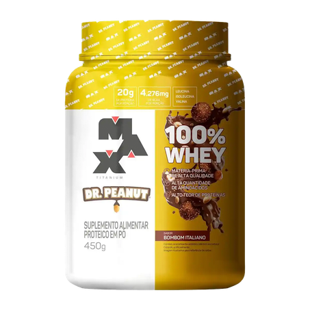 Suplemento Alimentar Dr. Peanut Whey Bombom Italiano 450g