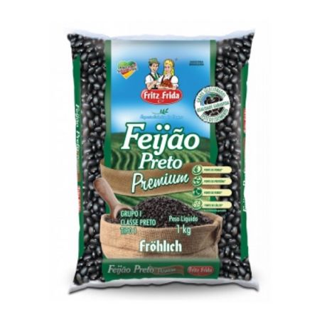 Feijão Preto Fritz E Frida Tipo 1 Embalagem 1KG