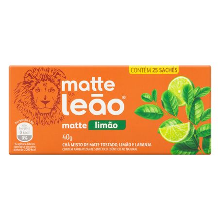 CHÁ MATE LIMÃO MATTE LEÃO COM 25 UNIDADES