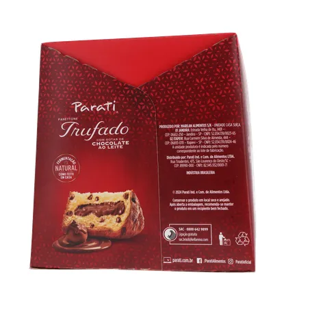 Panettone Parati Trufado com Gotas de Chocolate Ao Leite Caixa 400gr 360-10