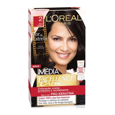 Tintura Para Cabelo L'oréal Imédia Excellence Cor de Estrelas Preto Clássico 2 2LT