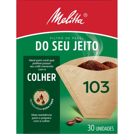 Filtro Papel Melitta 103 Com 30 Colher