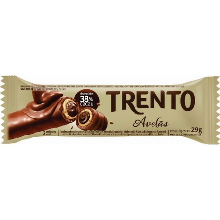Chocolate barrinha trento 29g avelas un