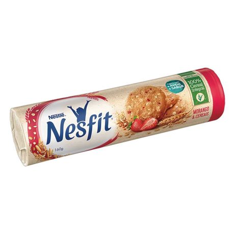 Biscoito Integral Nesfit Morango e Cereais Pacote 160gr