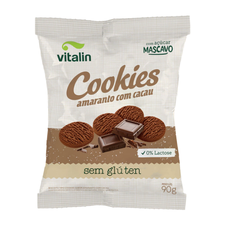 Cookies Vitalin Amaranto c/Cacau s/Glúten 90g