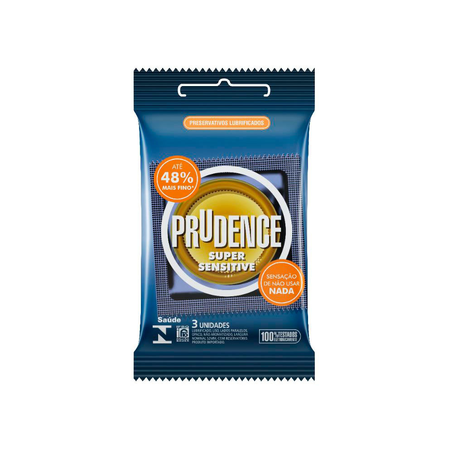 Preservativo Prudence Sensitive com 3 Unidades