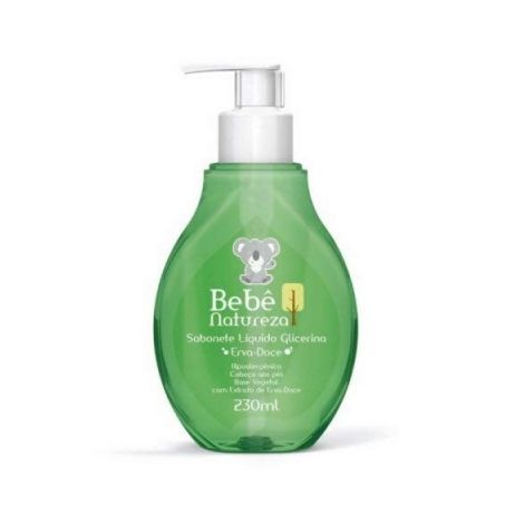 SABONETE LIQ GLIC BEBE NATUR 230ML ERVA DC
